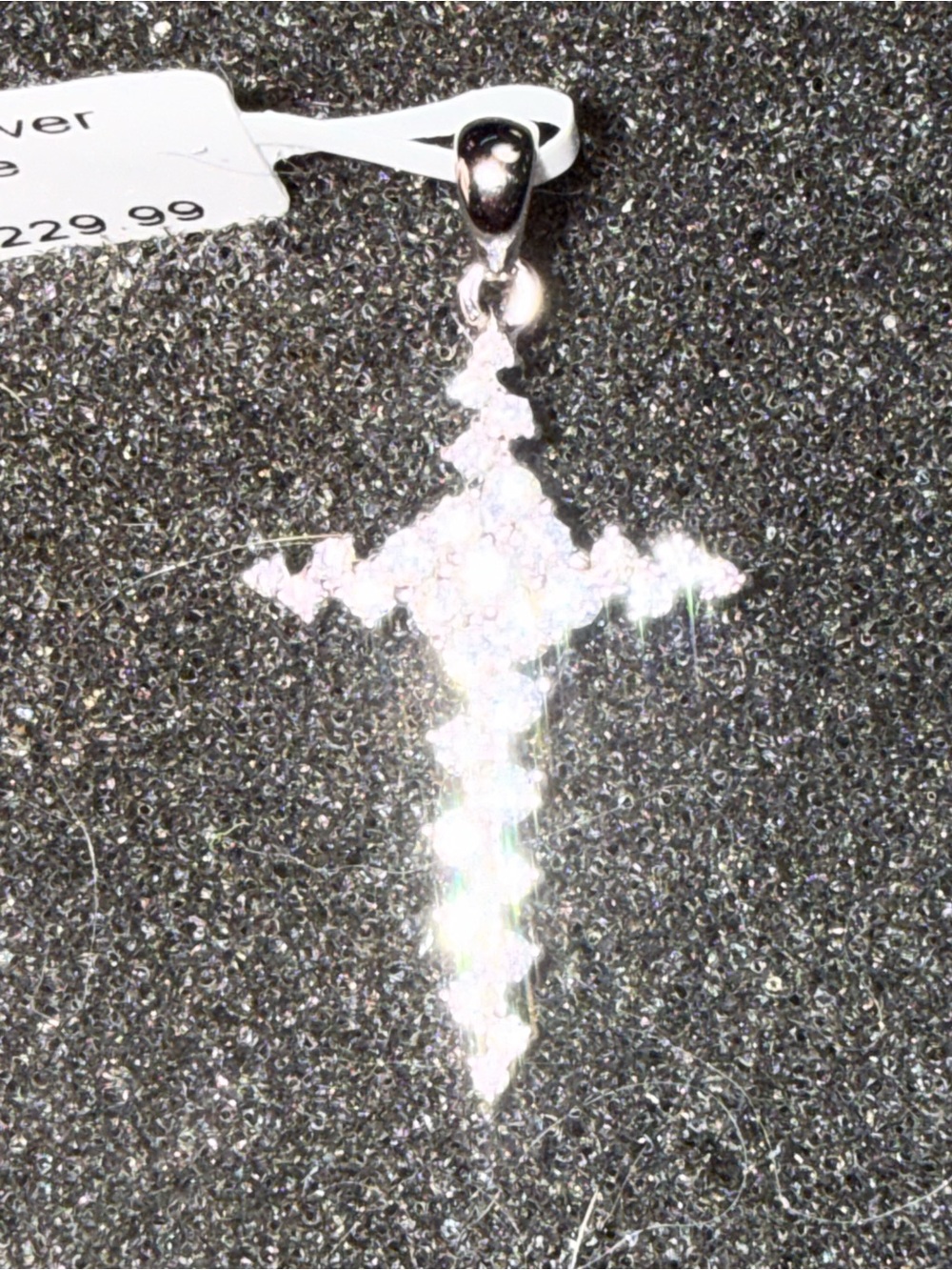 GRA CERTIFIED MOISSANITE DIAMOND 1CT CROSS PENDANT 925 STERLING SILVER NEW - Picture 3 of 13